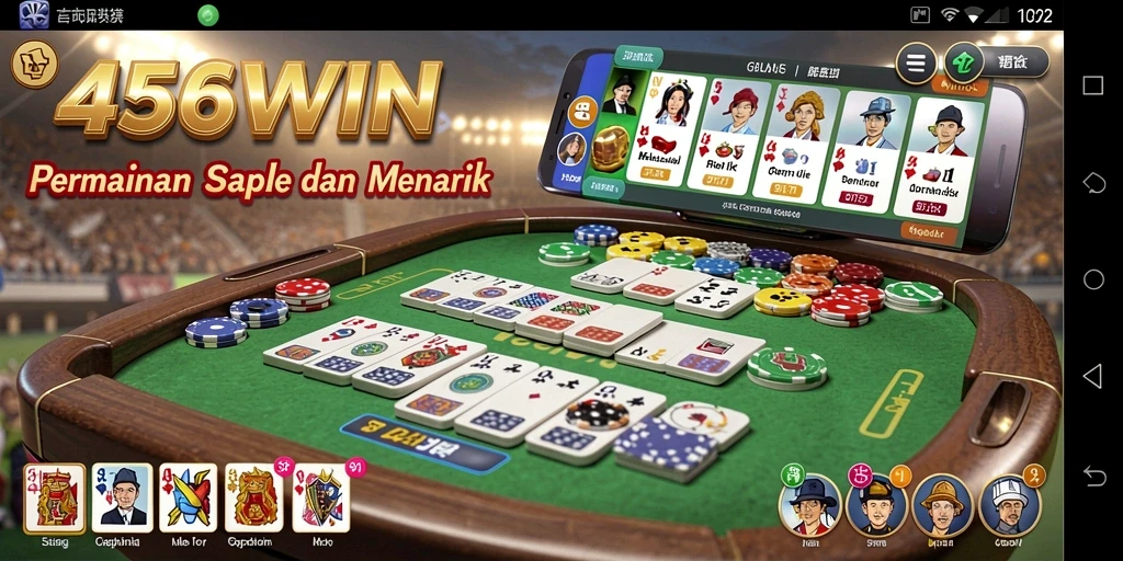 Tampilan gameplay seru dari 456WIN dalam permainan Gaple.