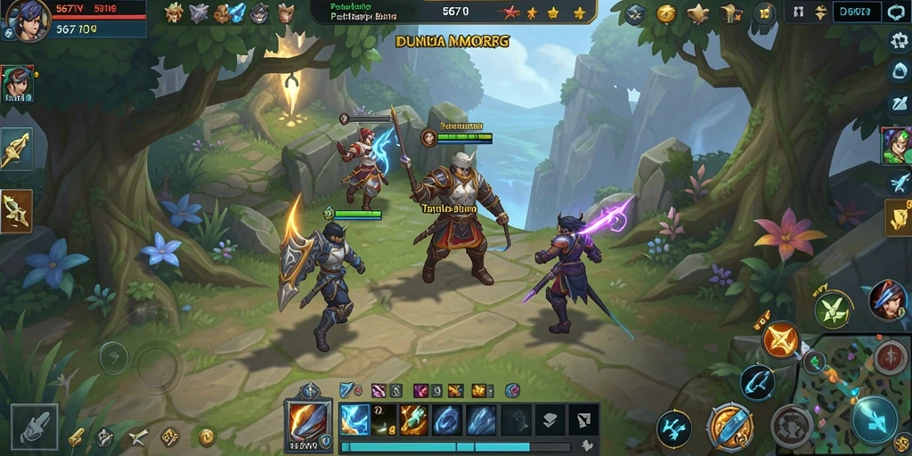 Tampilan gameplay seru dalam dunia MMORPG 567TV.