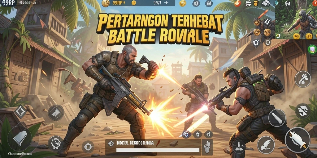 Gameplay seru 99RP dengan aksi Battle Royale yang mendebarkan.