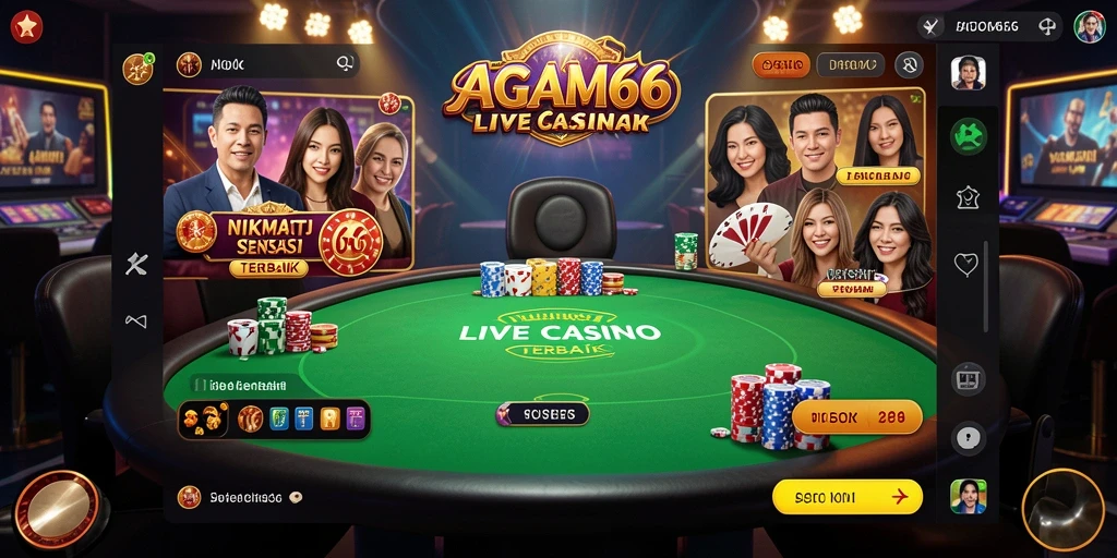 Tampilan gameplay Live Casino yang mendebarkan dan interaktif.