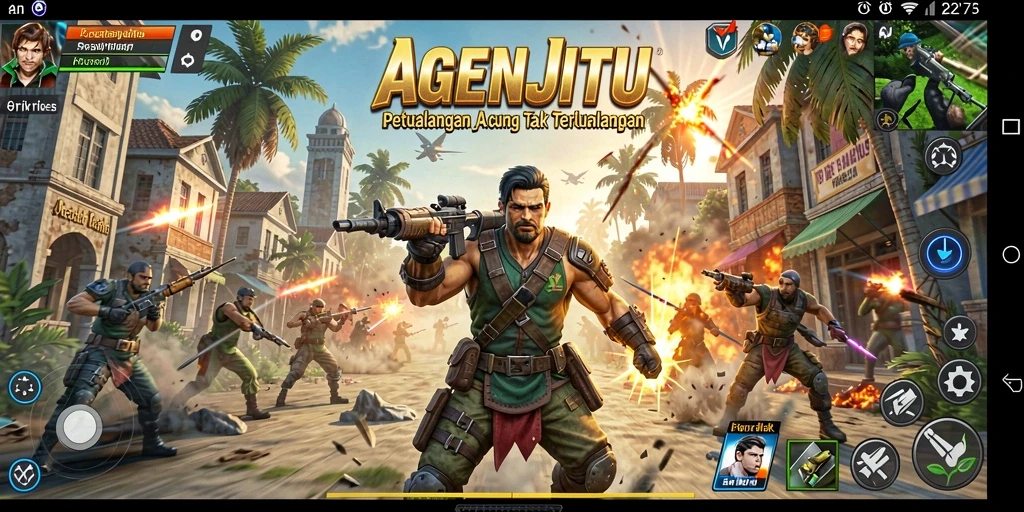 Tampilan gameplay seru AGENJITU dengan aksi yang mendebarkan.