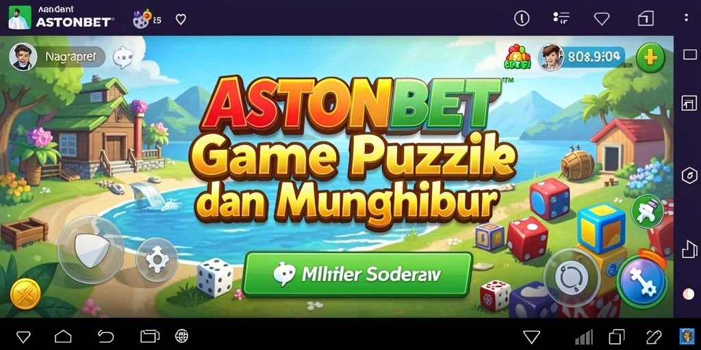 Tangkapan layar utama ASTONBET menunjukkan gameplay Puzzle yang menarik.