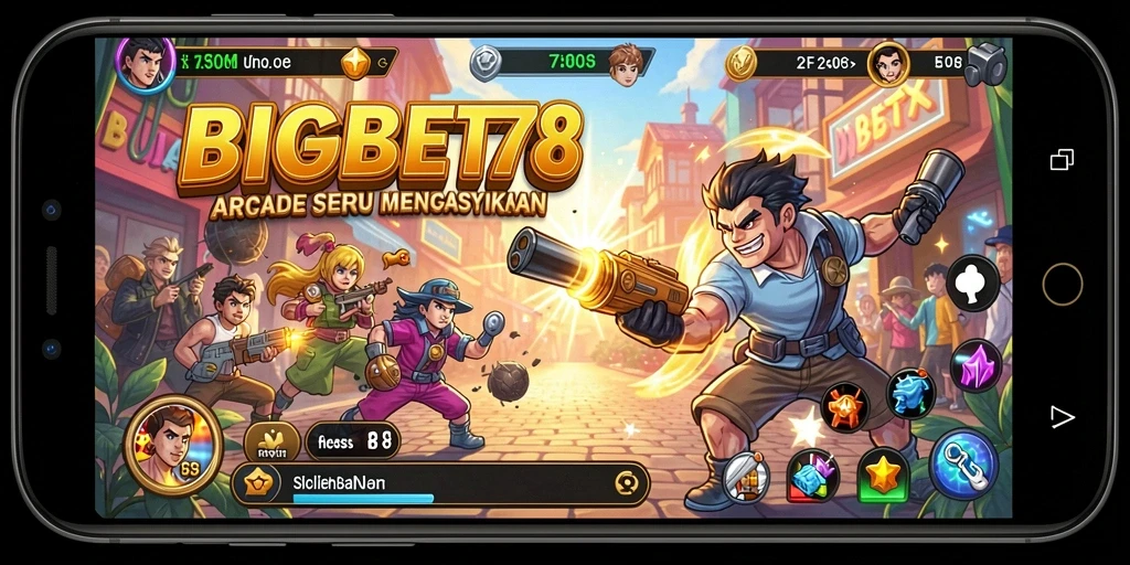 Tampilan seru dari gameplay <strong>BIGBET78</strong> dalam mode Arcade yang menantang.