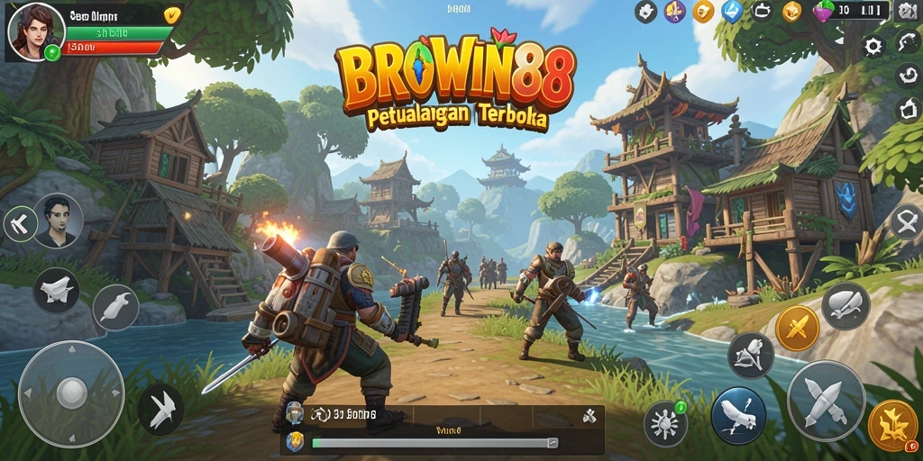 Screenshot BROWIN88 menampilkan gameplay seru dalam dunia terbuka yang luas.