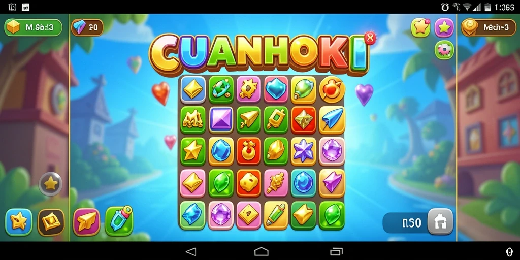 Tampilan menarik dari gameplay seru CUANHOKI dalam mencocokkan item.