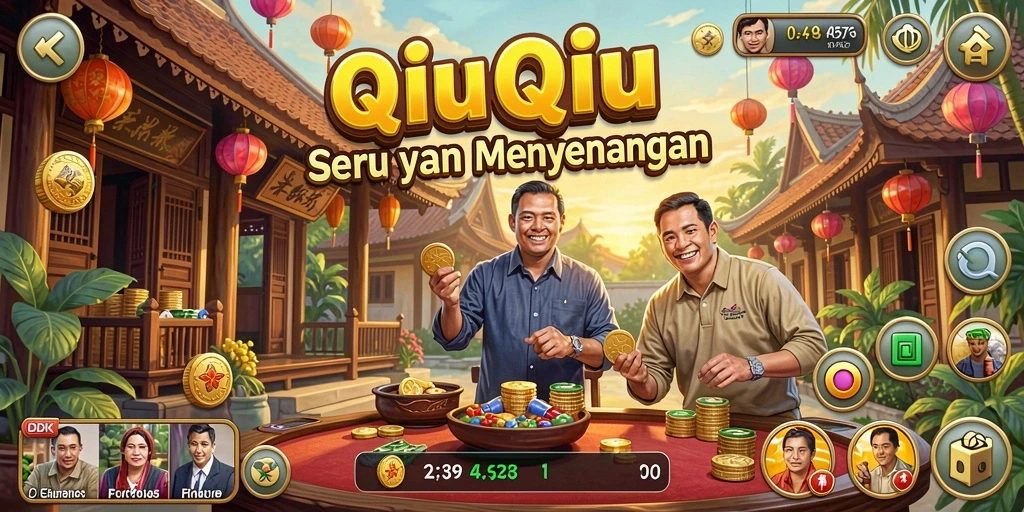 Screenshot gameplay menunjukkan aksi seru dalam QiuQiu.