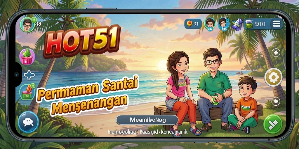 Tangkapan layar utama HOT51 menampilkan gameplay menarik dan warna-warni.