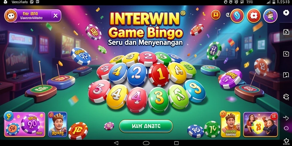 Tampilan gameplay INTERWIN yang seru dan interaktif dengan Bingo.