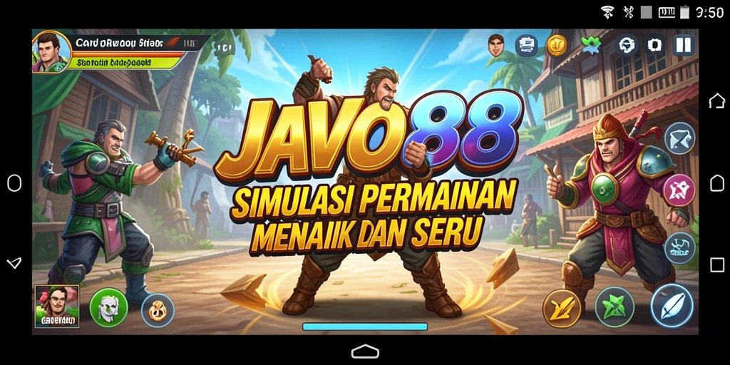 Screenshot utama JAVO88 menampilkan aksi menarik dalam gameplay Simulation.