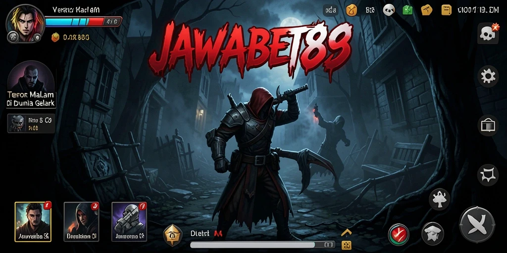 Screenshot menunjukkan suasana mencekam dalam gameplay JAWABET88.