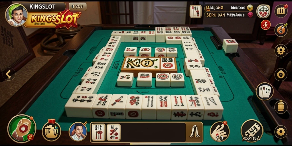 Tangkapan layar utama KINGSLOT menampilkan gameplay Mahjong yang dinamis.