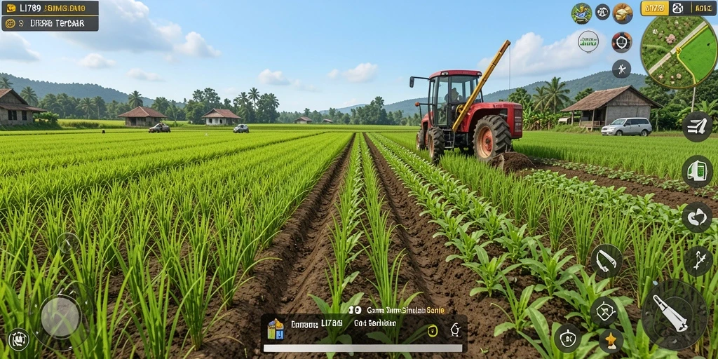 Tangkapan layar utama LI789 menampilkan gameplay pertanian yang menarik.