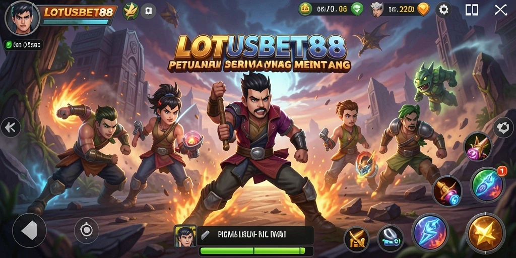 Tangkapan layar gameplay LOTUSBET88 yang menggambarkan petualangan seru.