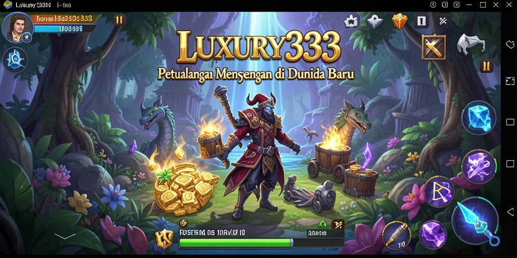 Screenshot gameplay LUXURY333 yang menunjukkan petualangan seru di dunia fantastis.