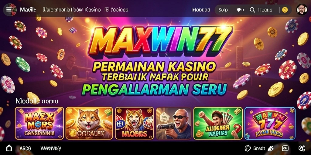 Screenshot gameplay <strong>MAXWIN77</strong> menampilkan pengalaman Kasino yang seru dan menyenangkan.