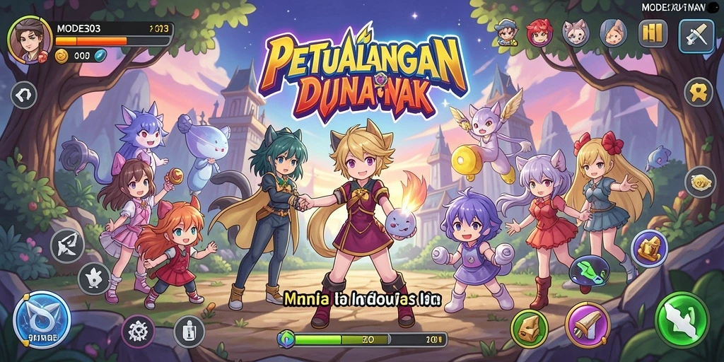 Tampilan gameplay <strong>MODE303</strong> yang menarik dan penuh warna dari dunia anime.