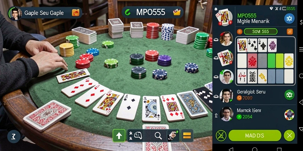 Tampilan gameplay Gaple yang menarik dan interaktif.