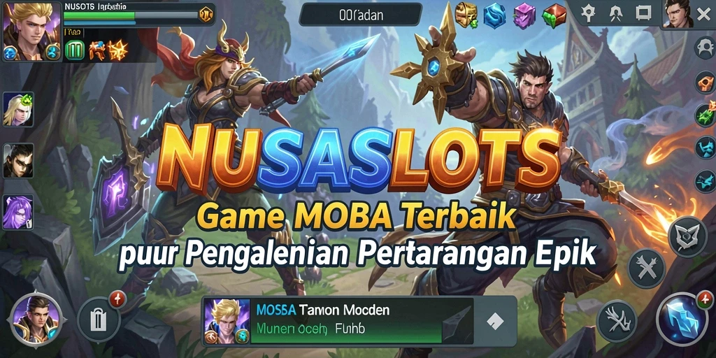 Screenshot gameplay NUSASLOTS menampilkan pertarungan tim yang seru.