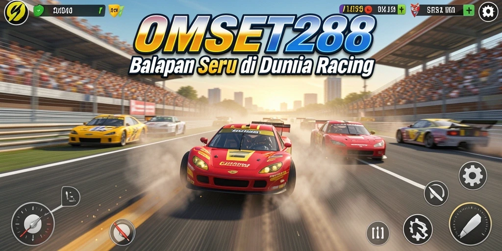 Gameplay balapan menegangkan di OMSET288 dengan trek yang beragam.