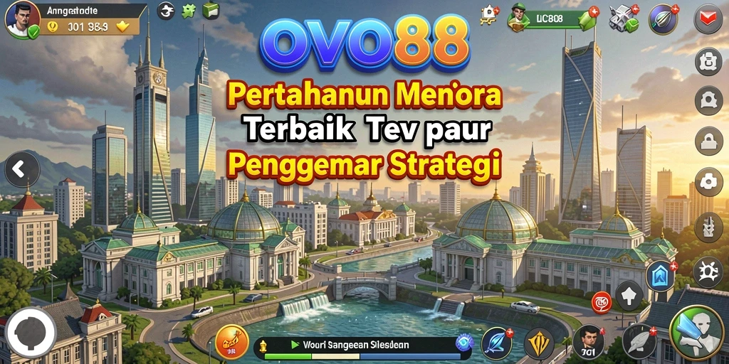 Screenshot gameplay OVO88 menunjukkan aksi menara yang mendebarkan.