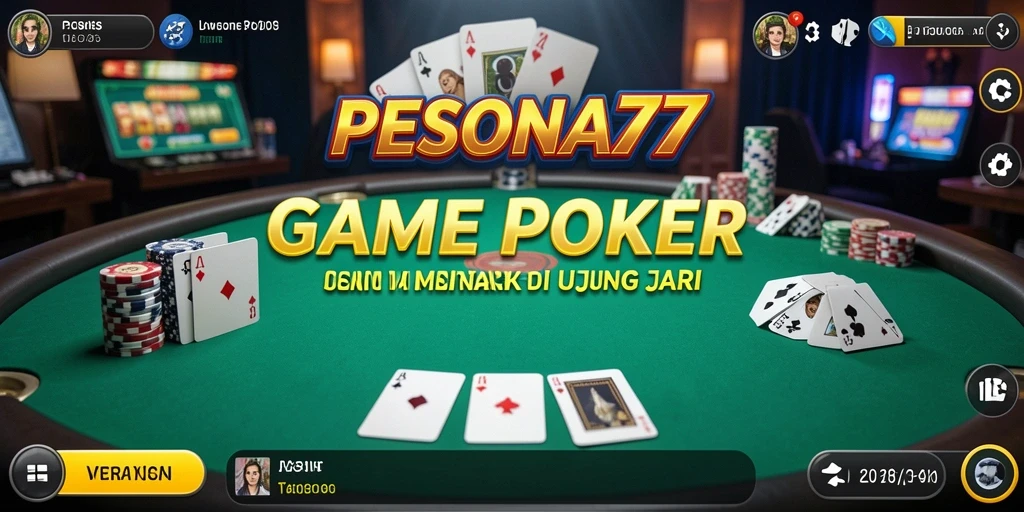 Gameplay Poker PESONA77 yang seru dan interaktif.