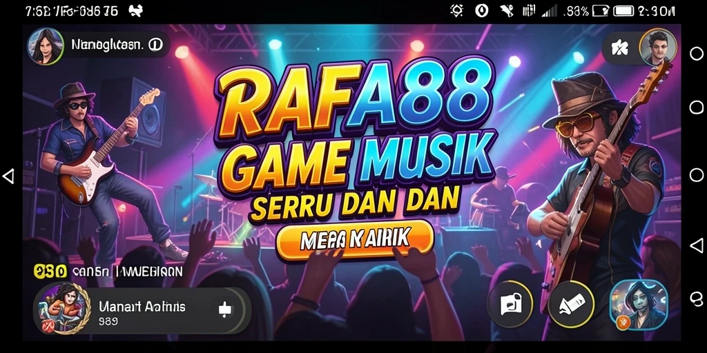 Tampilan gameplay RAFA88 dengan berbagai tantangan musik.