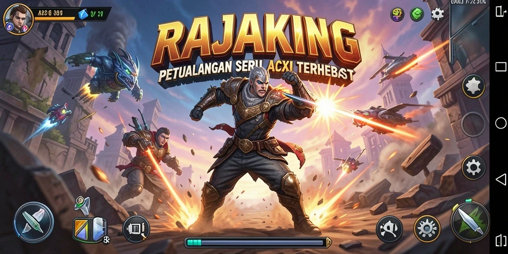 Gameplay menegangkan dalam aksi penuh adrenalin di RAJAKING.