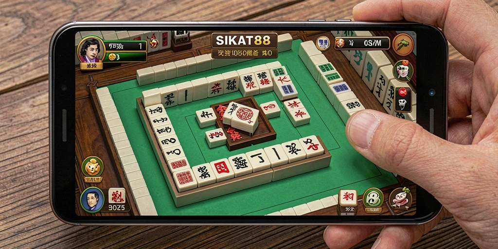 Tampilan gameplay Mahjong yang menarik di SIKAT88.