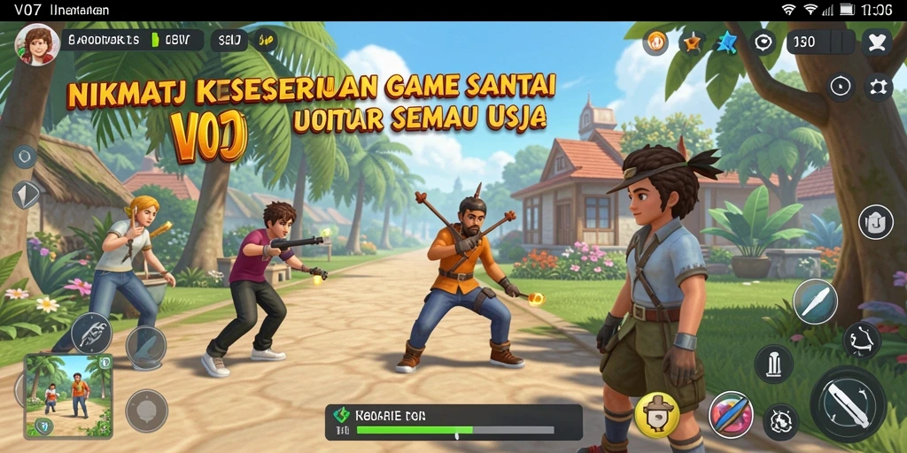 Tangkapan layar gameplay V07 yang penuh warna dan interaktif.