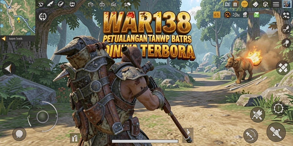 Tangkapan layar menunjukkan gameplay mendebarkan di dunia terbuka WAR138.